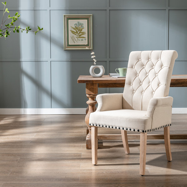 JIEFAIR Fabric Tufted Dining Chair For Dining Living Room & Reviews